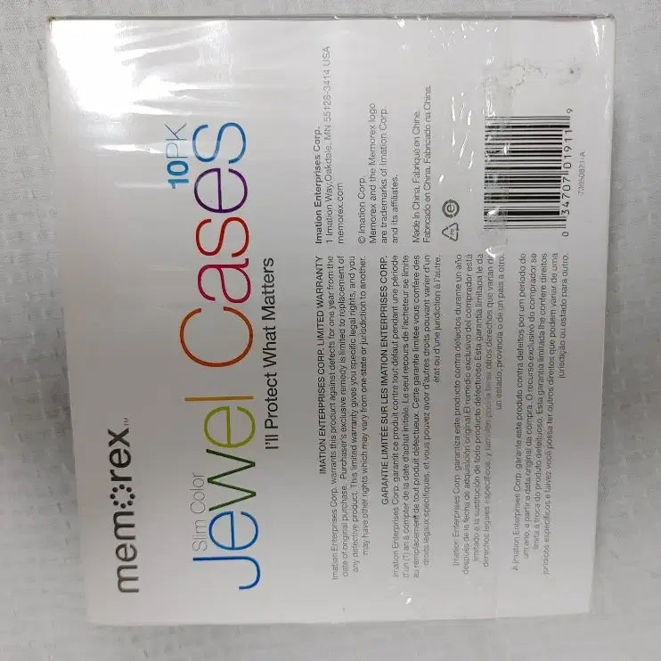 [BUNJANG] Memorex Slim Jewel CD Case (10 pcs) / 메모렉스 CD 슬림 컬러 주얼 케이스 (10개 -1세트)