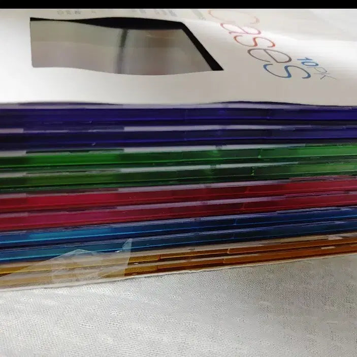 [BUNJANG] Memorex Slim Jewel CD Case (10 pcs) / 메모렉스 CD 슬림 컬러 주얼 케이스 (10개 -1세트)