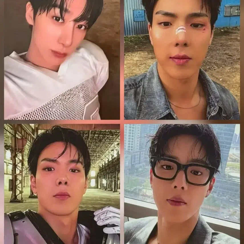 [BUNJANG] Monsta X Shownu-Hyungwon Ring Photocard Bundle Set (4 pcs) / 몬스타엑스 셔누형원 반지 포카 4장 일괄
