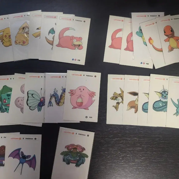 [BUNJANG] Pokemon Lotteria TCG Stickers Bundle (23 pcs) / 포켓몬 롯데리아 띠부씰 23장