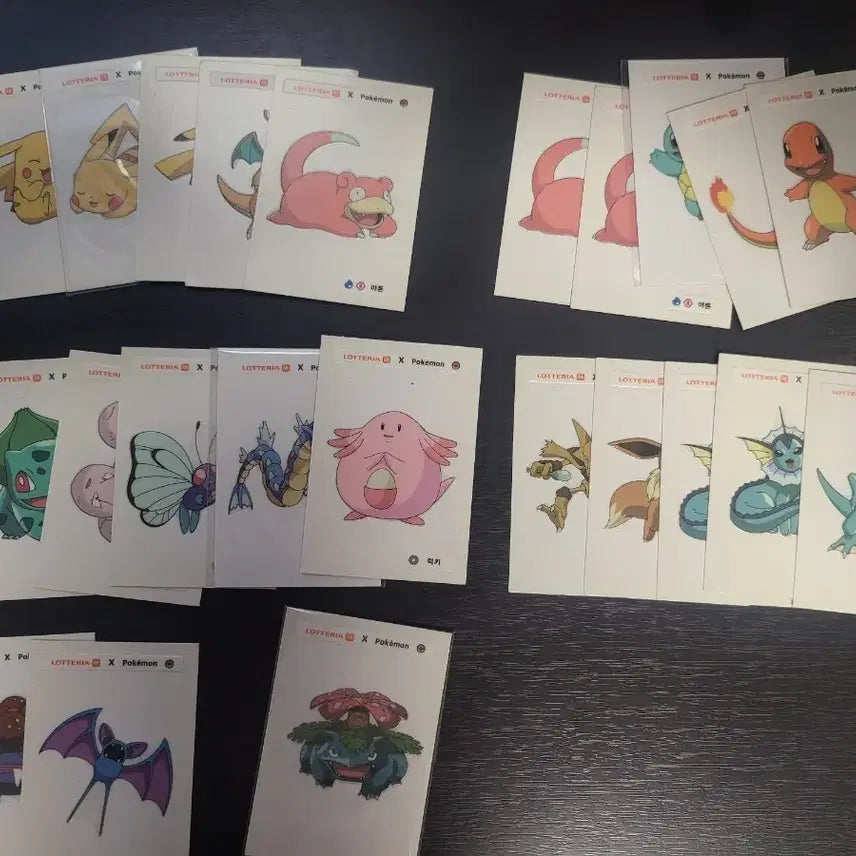 [BUNJANG] Pokemon Lotteria TCG Stickers Bundle (23 pcs) / 포켓몬 롯데리아 띠부씰 23장