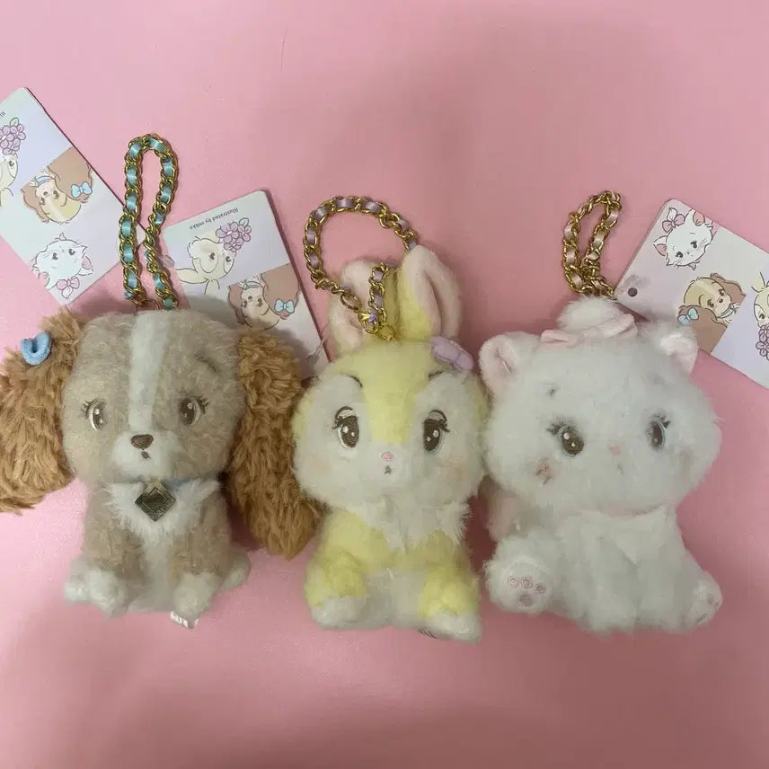 [BUNJANG] Mikko Friends Disney Marie Lady Miss Bunny Bundle Set Keyring Plush / 일괄) mikko 미코 프렌즈 디즈니 마리 레이디 미스버니 키링 인형