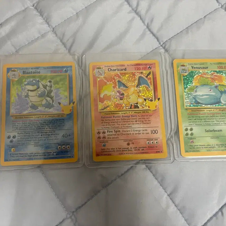 [BUNJANG] Pokemon 25th Anniversary North American Edition Charizard, Venusaur, Blastoise Bundle Set / 포켓몬카드 북미 25주년 리자몽 이상해씨 거북왕일괄