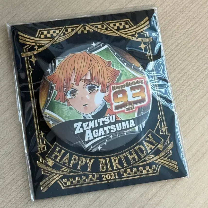 [BUNJANG] Demon Slayer Zenitsu Birthday Can Badge / 귀멸의 칼날 귀칼 젠이츠 생일 캔뱃지