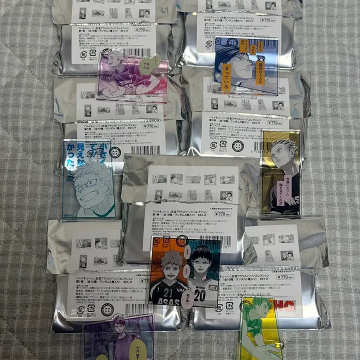 [BUNJANG] Haikyu!! Quote Acrylic Stand &amp; Badge Bundle Set / [일괄] 하이큐 명언 명대사 아크릴 스탠드 뱃지 판매