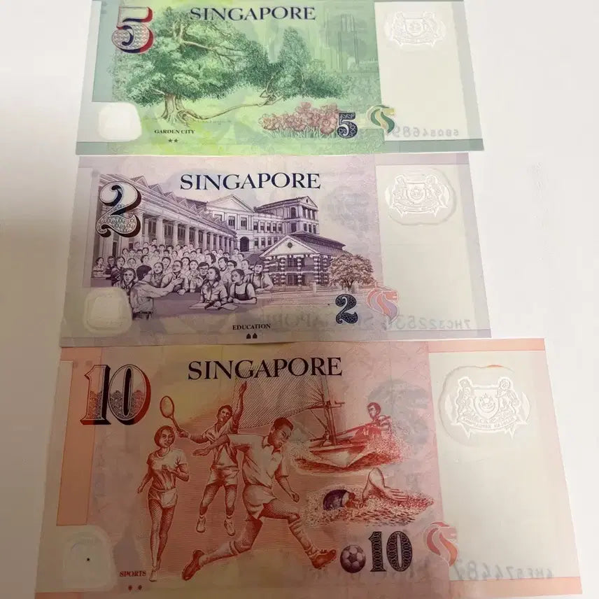 [BUNJANG] Singapore Portrait Series Banknotes 3-Denomination Set / 싱가포르 초상 시리즈 지폐 3종 세트