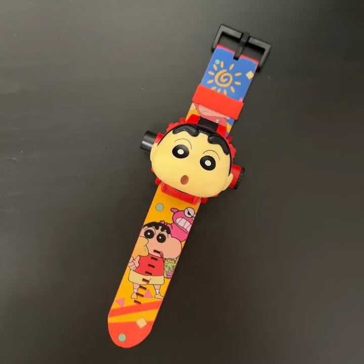[BUNJANG] Crayon Shin-chan 3D Stereoscopic Beam Projector Kids Wristwatch / 짱구 3D 입체 빔프로젝터형 어린이 손목시계