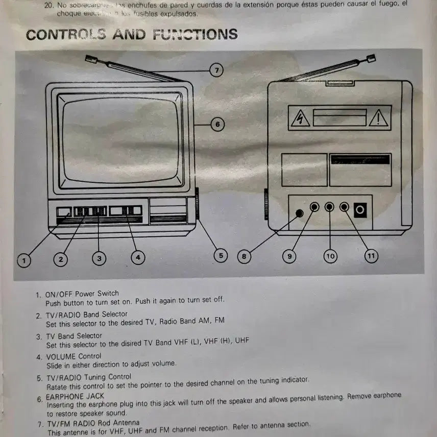 [BUNJANG] Megatech Portable TV Radio MT-9050 / 메가테크 휴대용 TV 라디오 MT-9050