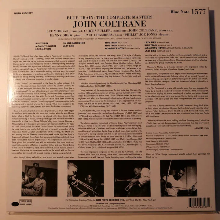 [BUNJANG] John Coltrane Blue Train Complete Masters 180g 2LP Tone Poet Series / [LP] John Coltrane (존콜트레인) - Blue Train Complete Masters (톤포엣 시리즈)