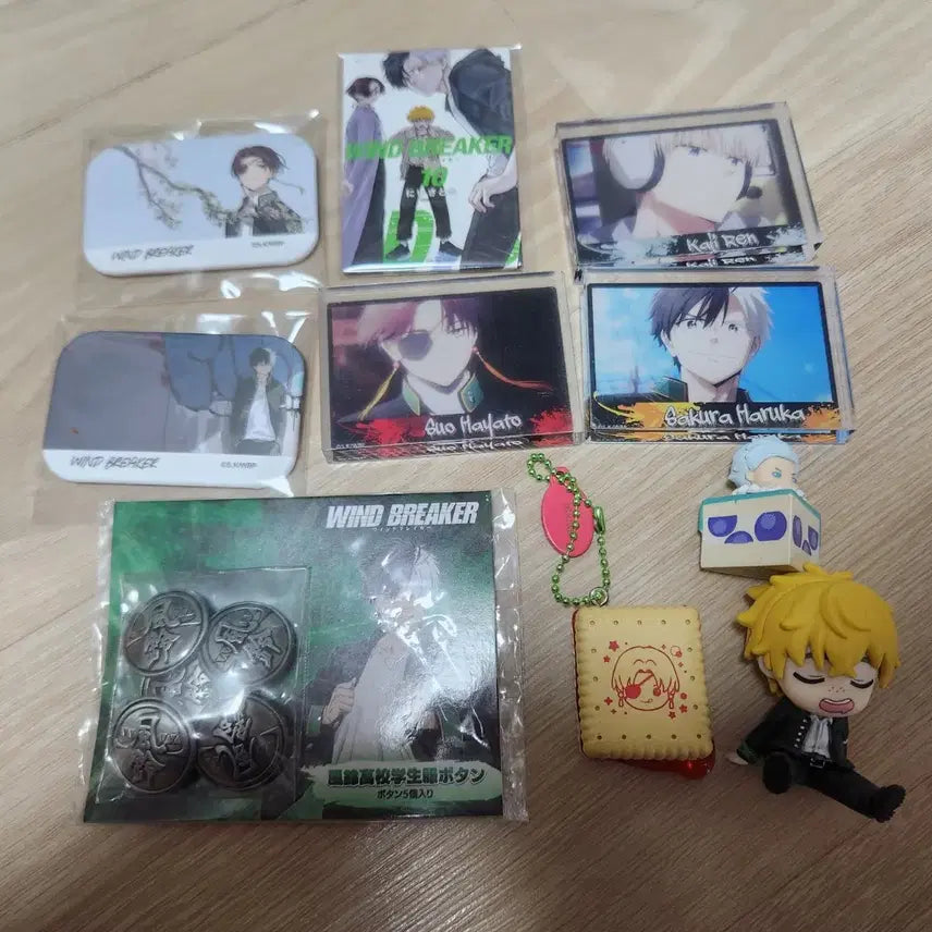 [BUNJANG] Winbre Fuyurin Uniform Button Suo Sakura Kaji Acrylic Block, Can Badge, Gacha, Keyring, Figure, Original Drawing, Bonus, Comic Book, Magnet Bundle Set / 일괄)윈브레 후우린 교복단추 스오 사쿠라 카지 아크릴 블럭 캔뱃지 디저트 가챠 키링 피규어 원화 특전 만화책 자석 마그넷