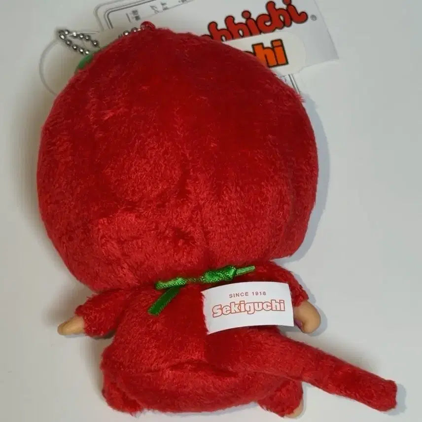 [BUNJANG] Monchhichi Apple Keychain Plush / 몬치치 사과 인형 키링