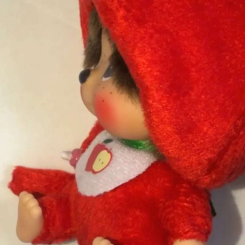 [BUNJANG] Monchhichi Apple Keychain Plush / 몬치치 사과 인형 키링