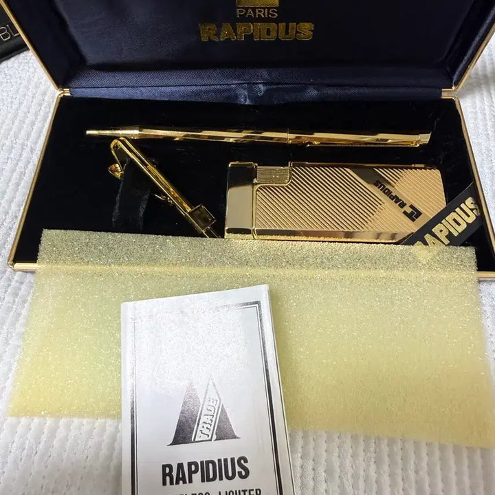 [BUNJANG] Gold Plated Lapidius Gift Set (Lighter, Pen, Tie Pin) / 금장기프트셋트 판매합니다