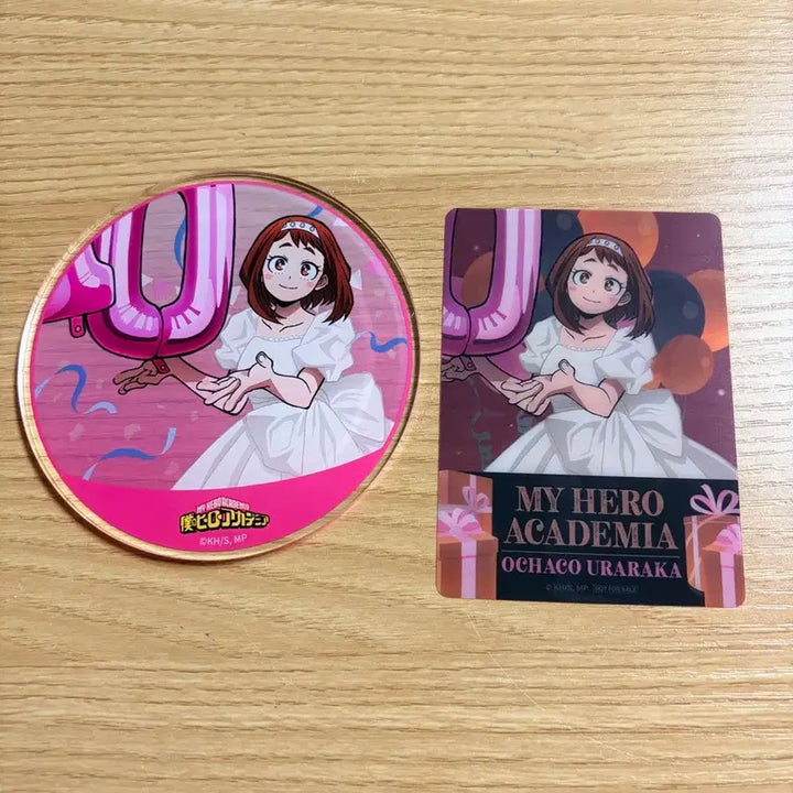[BUNJANG] My Hero Academia 10th Anniversary Ochaco Uraraka Acrylic Coaster &amp; Translucent Photocard / 나히아 10주년 아크릴 코스터/반투명 포카