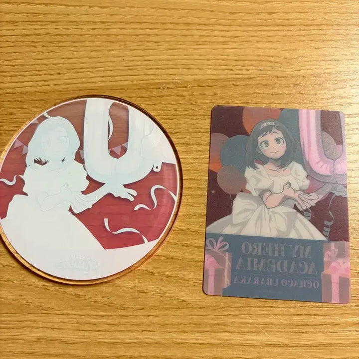 [BUNJANG] My Hero Academia 10th Anniversary Ochaco Uraraka Acrylic Coaster &amp; Translucent Photocard / 나히아 10주년 아크릴 코스터/반투명 포카