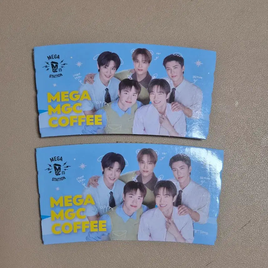 [BUNJANG] EXO Megacoffee Bundle Set 2 Photocards / 엑소 메가커피 컵홀더 2장 일괄