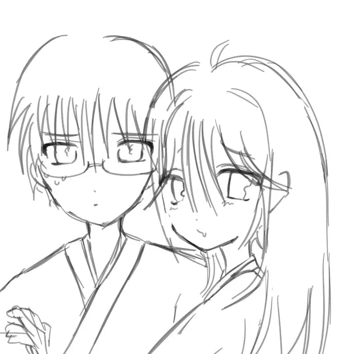 [BUNJANG] Bust Commission (Black &amp; White Shading) / 0.25 반신 커미션