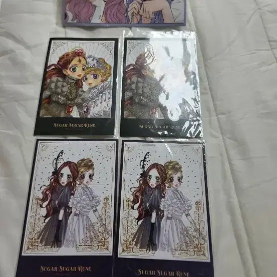[BUNJANG] Sugar Sugar Rune Illustration Postcard Bundle Set / 슈가슈가룬 일러스트 엽서 4장 일괄+도미작가 굿즈