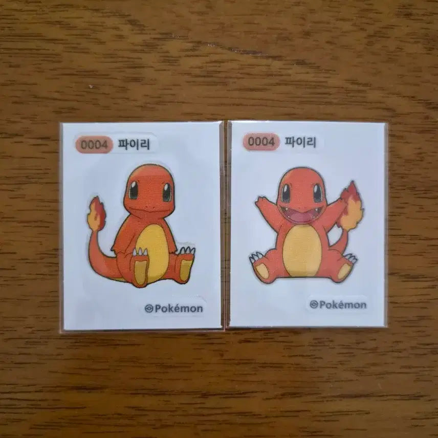 [BUNJANG] Pokemon Charmander 2 Types Sticker Set / 포켓몬 파이리 2종 띠부씰