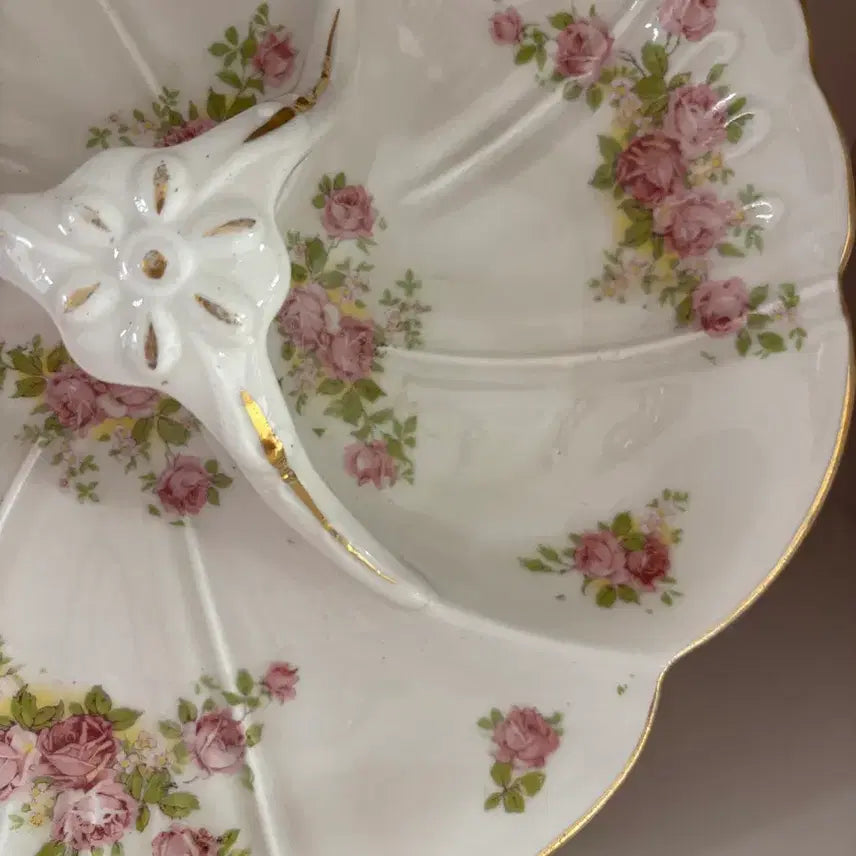 [BUNJANG] Antique Rose 3-Tier Serving Platter / 앤틱 로즈 3절 접시