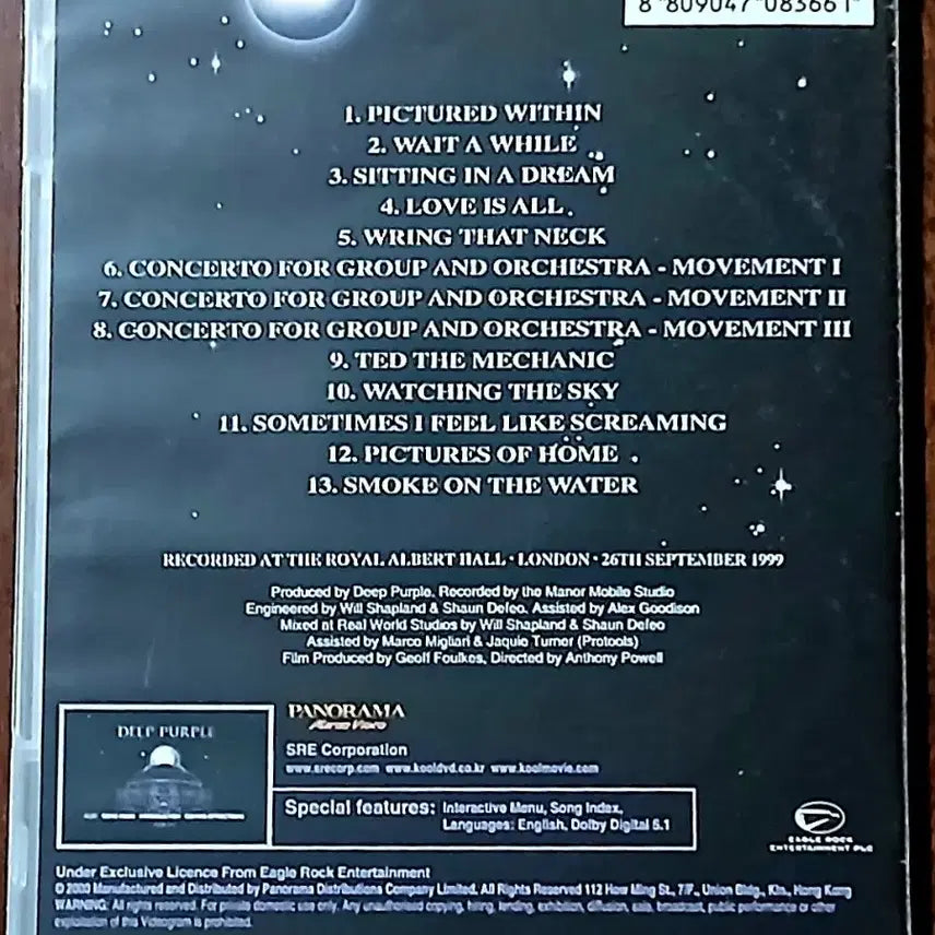 [BUNJANG] Deep Purple London Symphony Orchestra Live DVD / DVD 딥 퍼플 런던 심포니 오케스트라