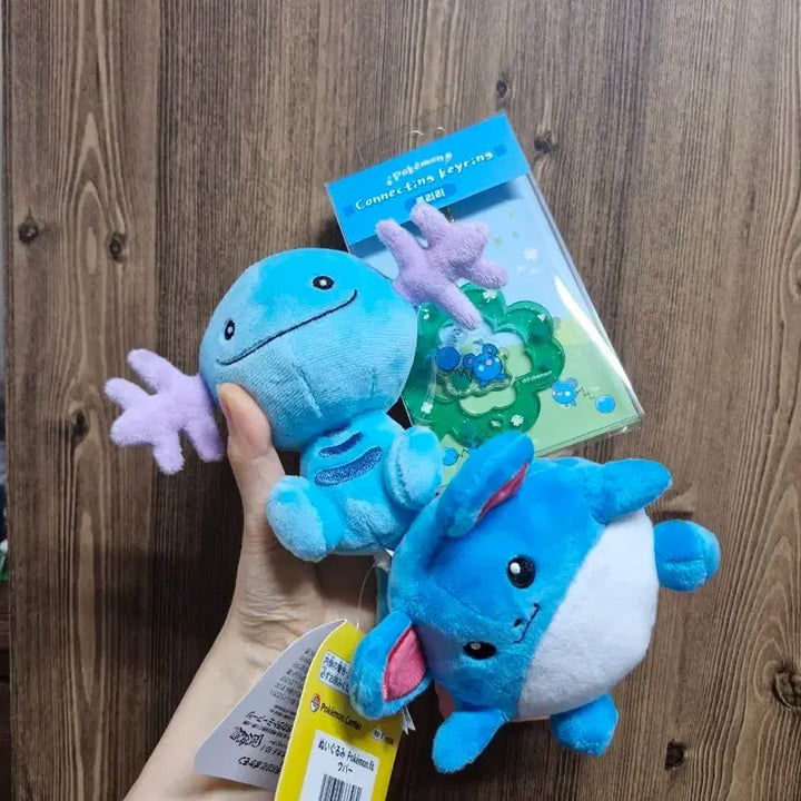 [BUNJANG] Pokemon Official Plush Keychains Bundle Set Wooper, Marill, Wooperal / 포켓몬스터 공식 인형 키링 일괄판매 우파 마릴 루리리