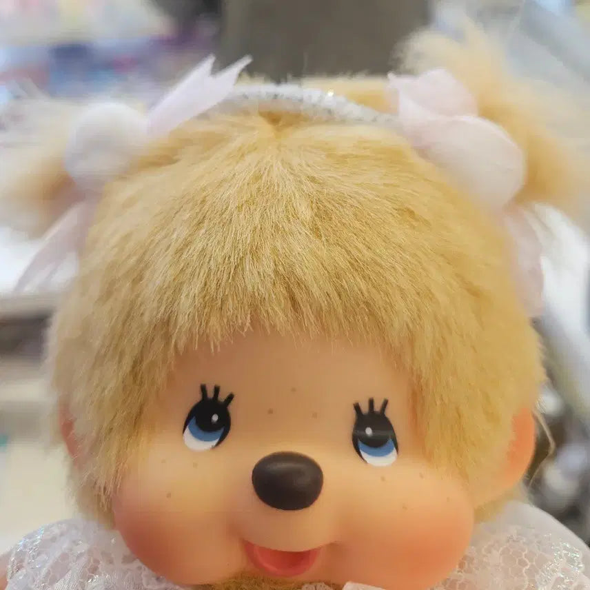 [BUNJANG] Vintage Angel Monchhichi Pink Dress Girl Doll / 고전 천사몬치치 분홍드레스 여아 인형 정품(오늘하루만특별할인)