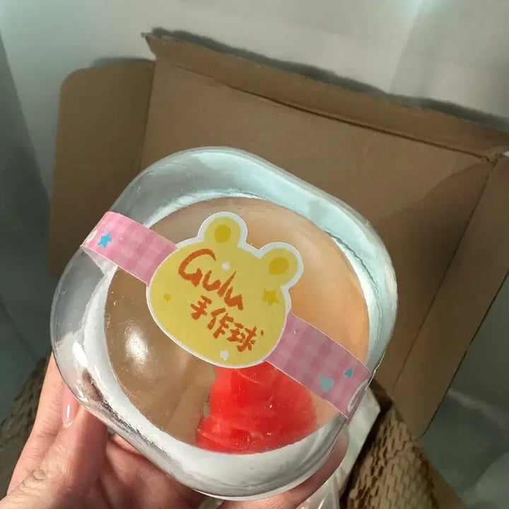 [BUNJANG] Xiaohongshu Tomato Bear Squishy Plush Toy (New, Sealed) / (새상품 미개봉) 샤오홍슈 토마토 곰돌이 말랑이 슬랑이