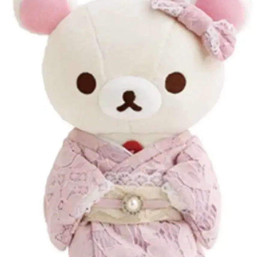 [BUNJANG] San-X Korilakkuma Pink Lace Kimono Limited Edition Plush / 코리락쿠마 인형 핑크 레이스 기모노 한정판 누이