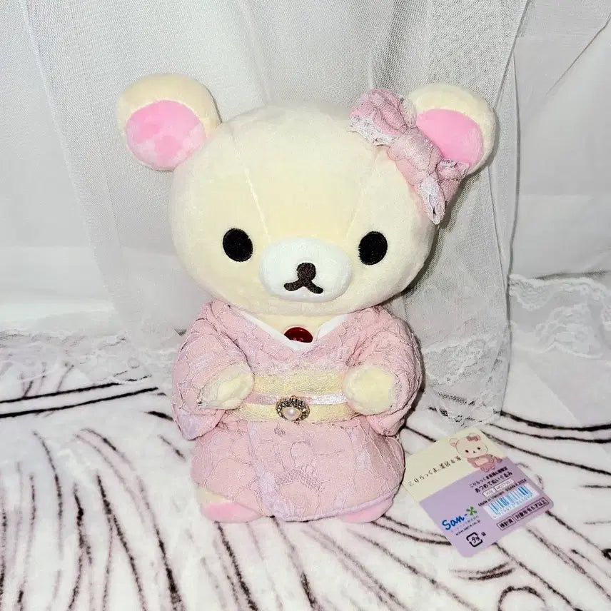 [BUNJANG] San-X Korilakkuma Pink Lace Kimono Limited Edition Plush / 코리락쿠마 인형 핑크 레이스 기모노 한정판 누이