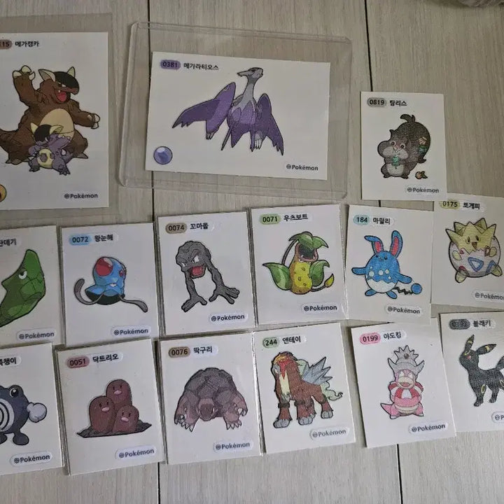 [BUNJANG] Pokemon Mega Evolution Stickers Set of 2 / 포켓몬 메가 띠부씰 2종 및 13종 일괄 판매