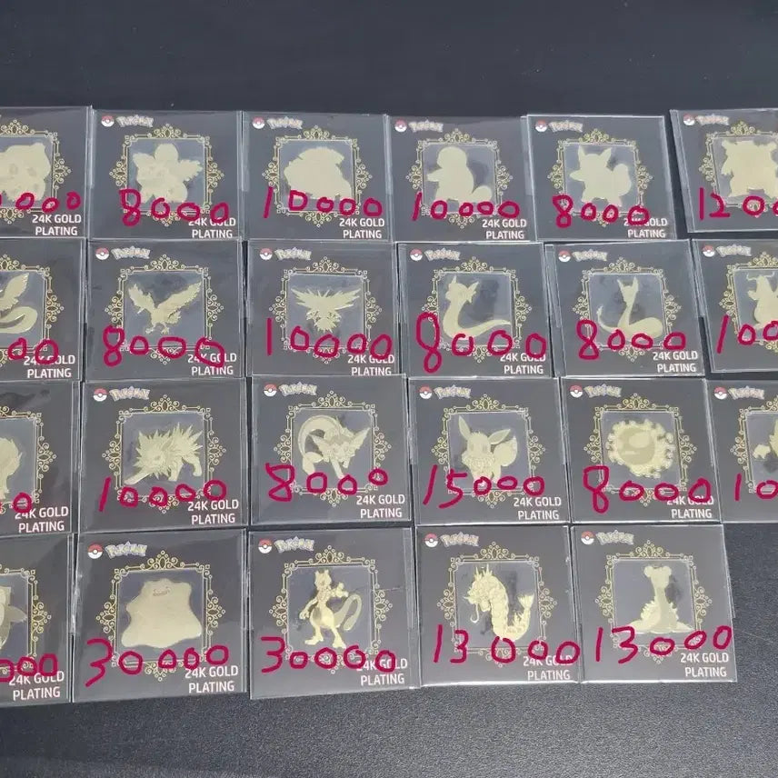 [BUNJANG] Pokemon 24K Gold Plated Sticker / 포켓몬스터 24k 금도금 띠부씰 판매합니다