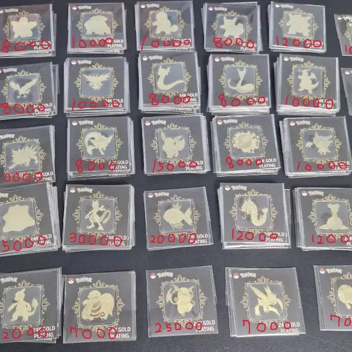 [BUNJANG] Pokemon 24K Gold Plated Sticker / 포켓몬스터 24k 금도금 띠부씰 판매합니다