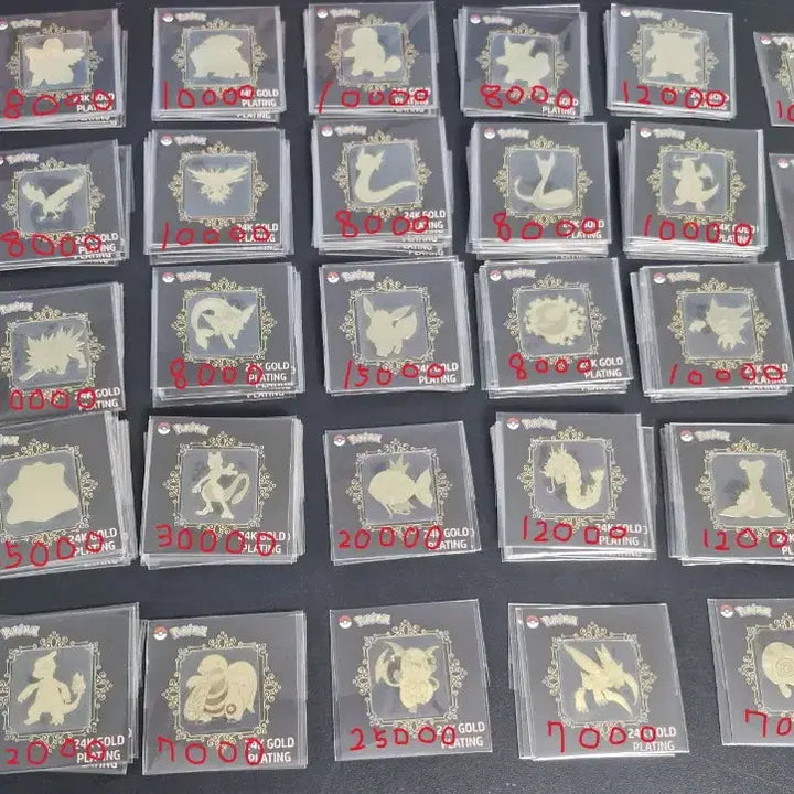 [BUNJANG] Pokemon 24K Gold Plated Sticker / 포켓몬스터 24k 금도금 띠부씰 판매합니다