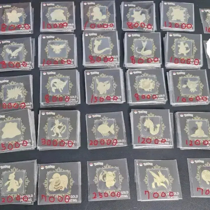 [BUNJANG] Pokemon 24K Gold Plated Sticker / 포켓몬스터 24k 금도금 띠부씰 판매합니다