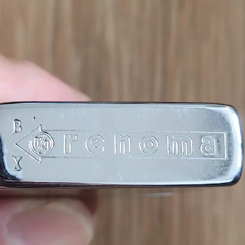 [BUNJANG] Renoma Engraved Silver Lighter / 라이터 레노마 각인 실버