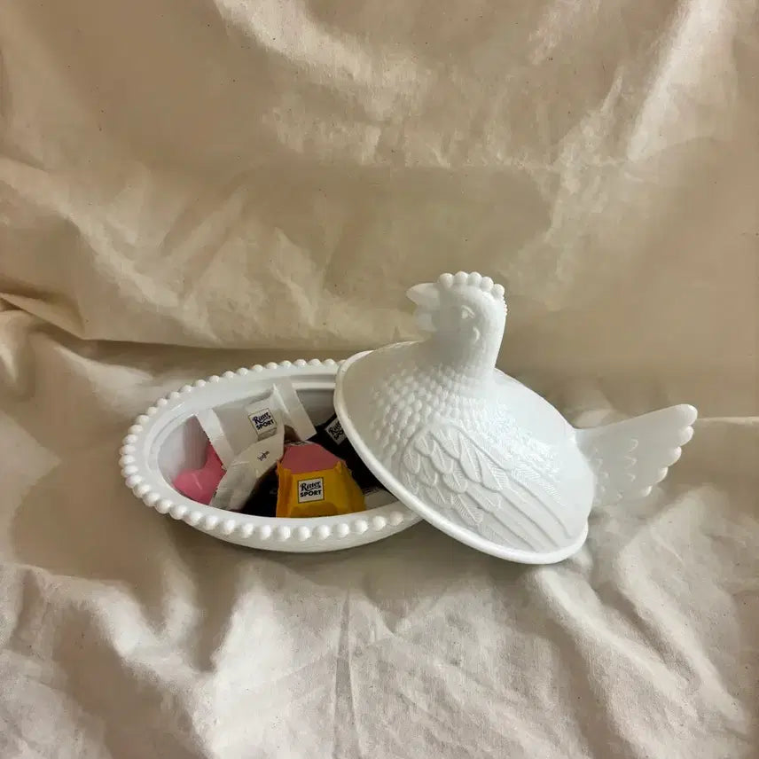 [BUNJANG] Indiana Glass Hen on Nest Candy Dish / 미국 : 인디아나글라스 캔디볼 (꼬꼬볼)