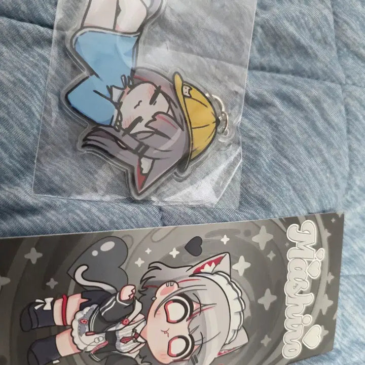 [BUNJANG] Stellive Mashiro Unofficial Keychain &amp; POB Bromide / 스텔라이브 마시로 비공식 키링, 특전 일괄