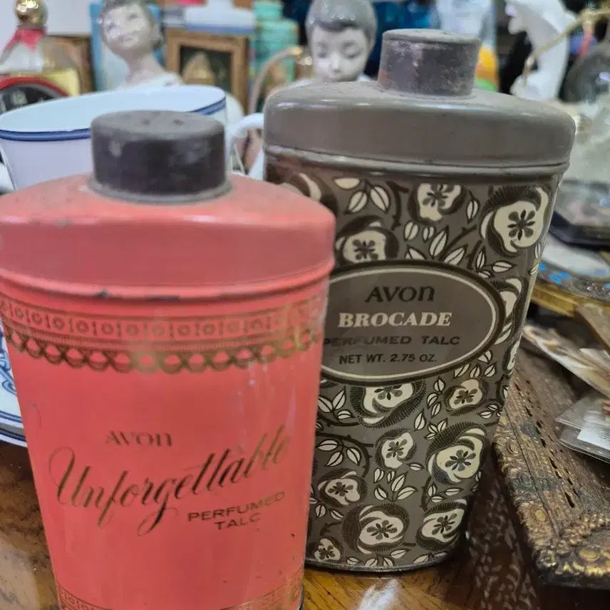 [BUNJANG] Vintage Avon Tin Powder Case (No Lid) / 빈티지 에이본 틴 파우더