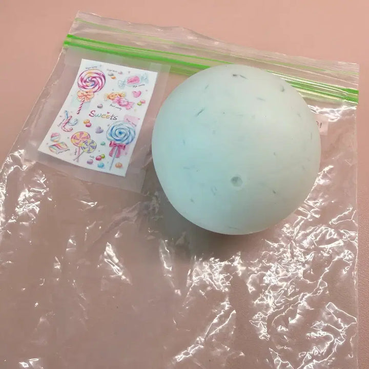 [BUNJANG] Moksam Rainbow Worm Handmade Crunch Slime / 목삼) 무지개 지렁이 수제볼 크런치