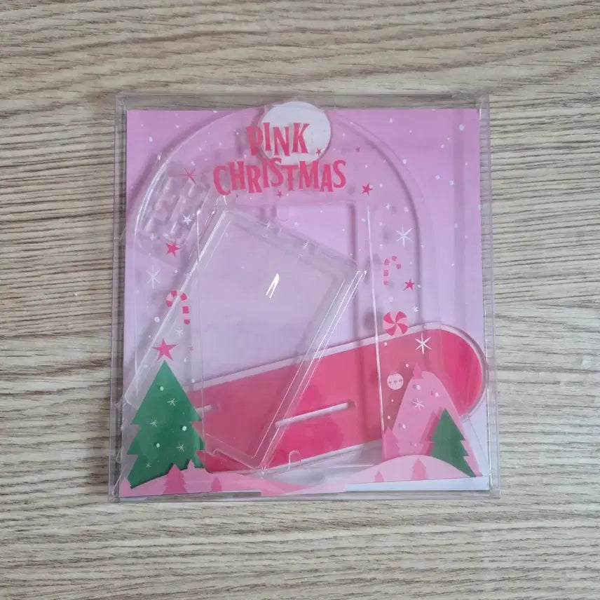 [BUNJANG] EXO Pink Christmas Rotating Acrylic Stand / (포카X) 엑소 핑크 크리스마스 아크릴 회전 스탠드