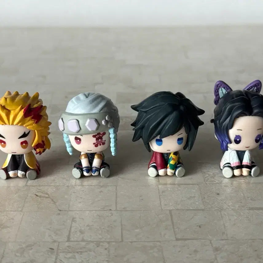 [BUNJANG] Demon Slayer: Kimetsu no Yaiba Gear Series Figures (Kyojuro Rengoku, Tengen Uzui, Giyu Tomioka, Shinobu Kocho) Set / 귀칼 태엽 렌고쿠 텐겐 기유 시노부