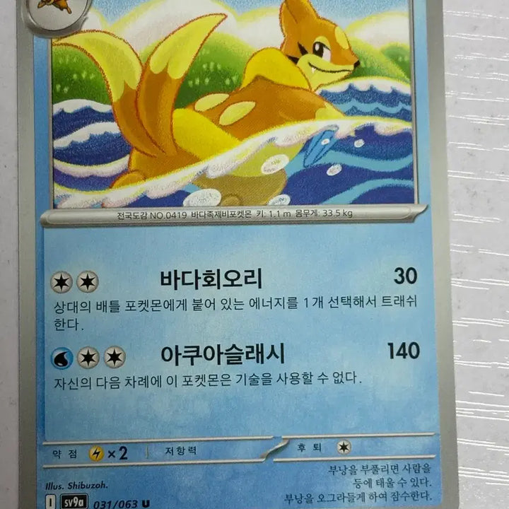 [BUNJANG] Floatzel Pokemon Card / [귀여운 포켓몬카드] 플로젤