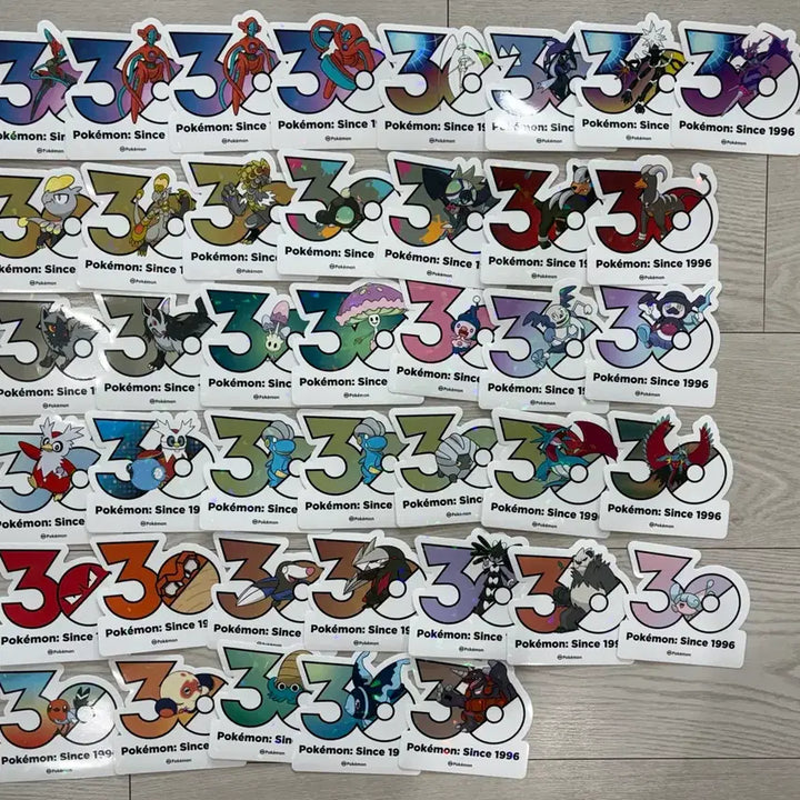 [BUNJANG] Pokemon 30th Anniversary Stickers - Dugtrio, Omanyte, Golett / 포켓몬스터 30주년 스티커 페로코체 부란다 암나이트 땃쭈르 몸지브림 네오라이트