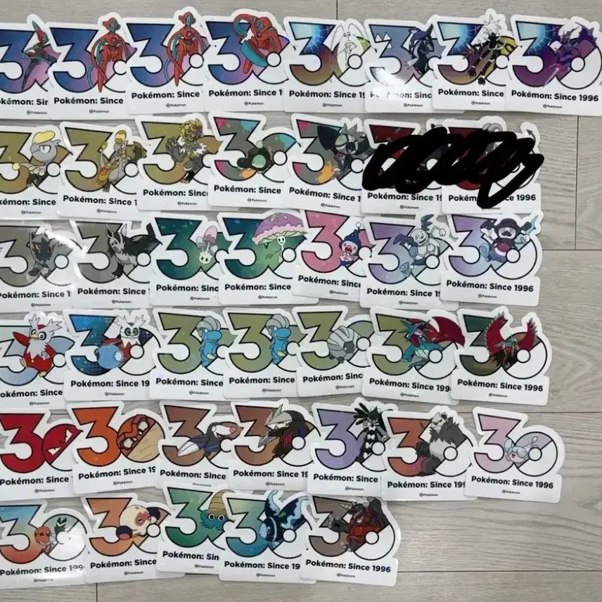 [BUNJANG] Pokemon 30th Anniversary Stickers - Dugtrio, Omanyte, Golett / 포켓몬스터 30주년 스티커 페로코체 부란다 암나이트 땃쭈르 몸지브림 네오라이트