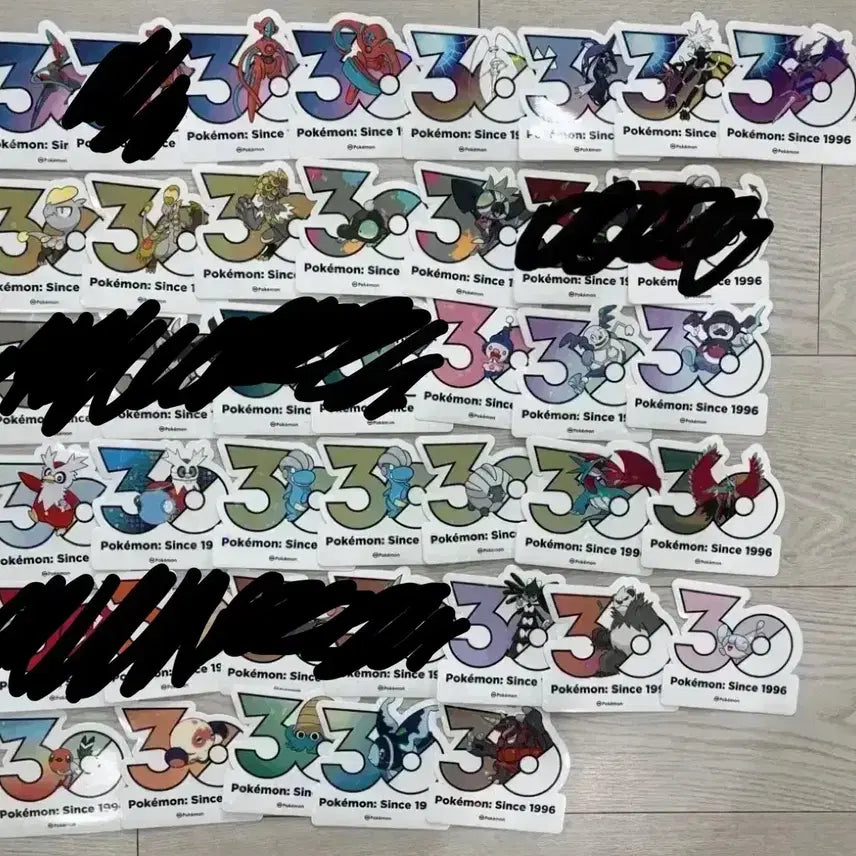 [BUNJANG] Pokemon 30th Anniversary Stickers - Dugtrio, Omanyte, Golett / 포켓몬스터 30주년 스티커 페로코체 부란다 암나이트 땃쭈르 몸지브림 네오라이트