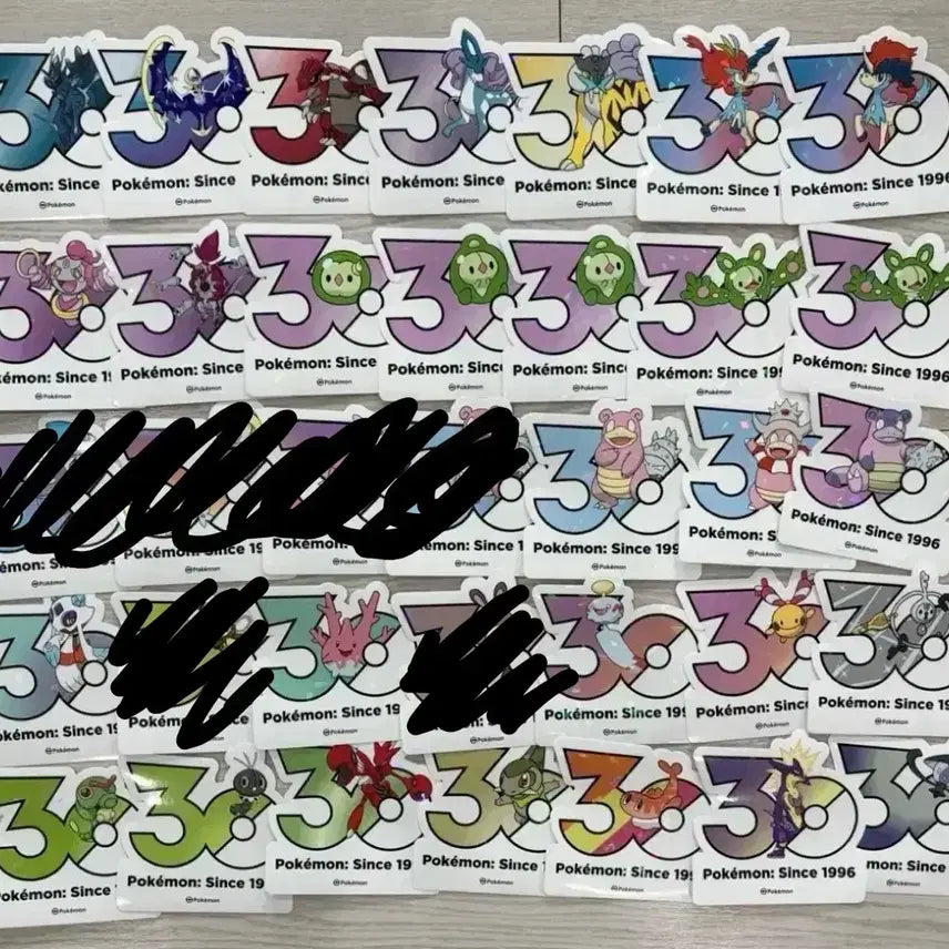 [BUNJANG] Pokemon 30th Anniversary Stickers Keldeo Yanma Lampent Klefki / 포켓몬스터 30주년 스티커 디아루가 루나아라 랑딸랑 코산호 란쿨루스 클레피 케르디오