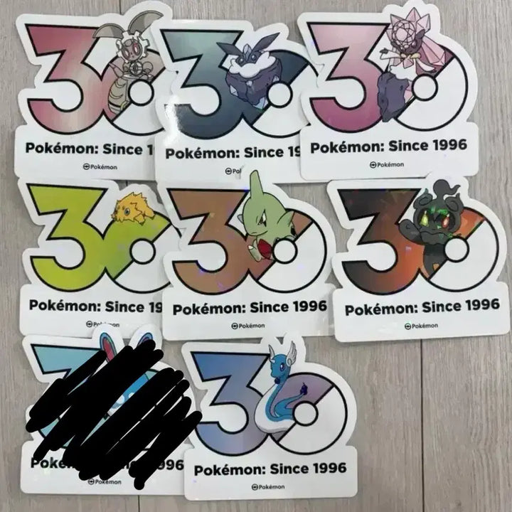 [BUNJANG] Pokemon 30th Anniversary Stickers Diancie Marshadow Azumarill Dragonair Pancham / 포켓몬스터 30주년 스티커 교환 디안시 멜리시 신뇽 파쪼옥 마기아나 애버라스