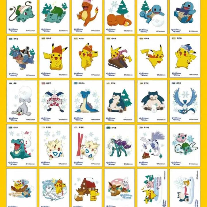 [BUNJANG] Pokemon Winter Seal Full Set Sealed / 포켓몬 윈터 띠부씰 전종 미개봉 판매합니다