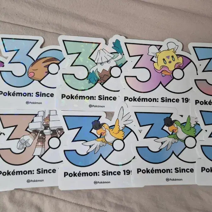 [BUNJANG] Pokemon 30th Anniversary Sticker Set (10pcs) / 포켓몬 30주년 스티커 10장 원가 양도(꾸꾸리,하느라기,초롱순 등)